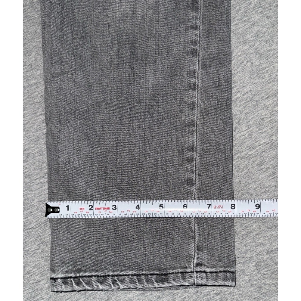 Levi 514 Mens Straight Fit Gray Jeans Size 36x30 Denim Pant Stretch Buttery Soft - Picture 9 of 13